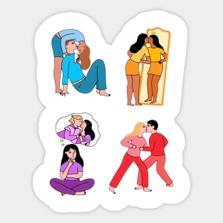 kissing Sticker